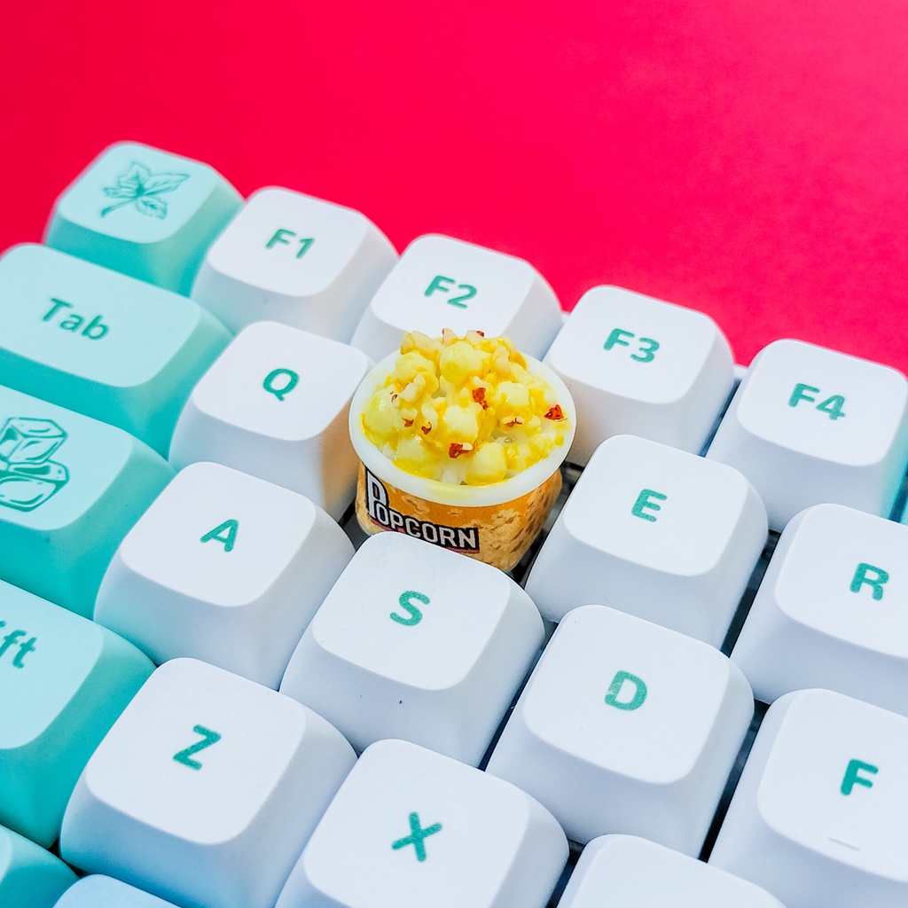 ごつごつ触感がクセになる、映画館気分ポップコーンのキーキャップ