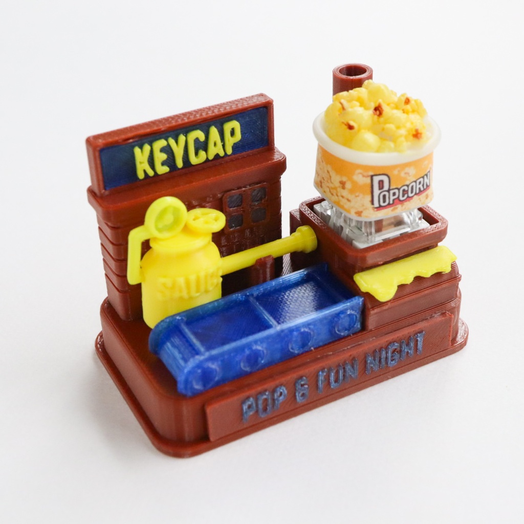 ごつごつ触感がクセになる、映画館気分ポップコーンのキーキャップ
