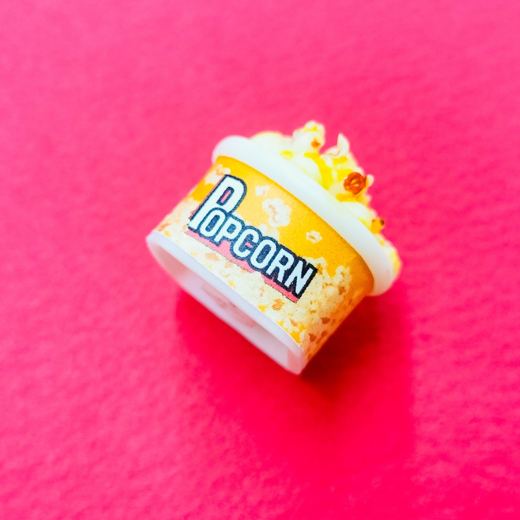 ごつごつ触感がクセになる、映画館気分ポップコーンのキーキャップ
