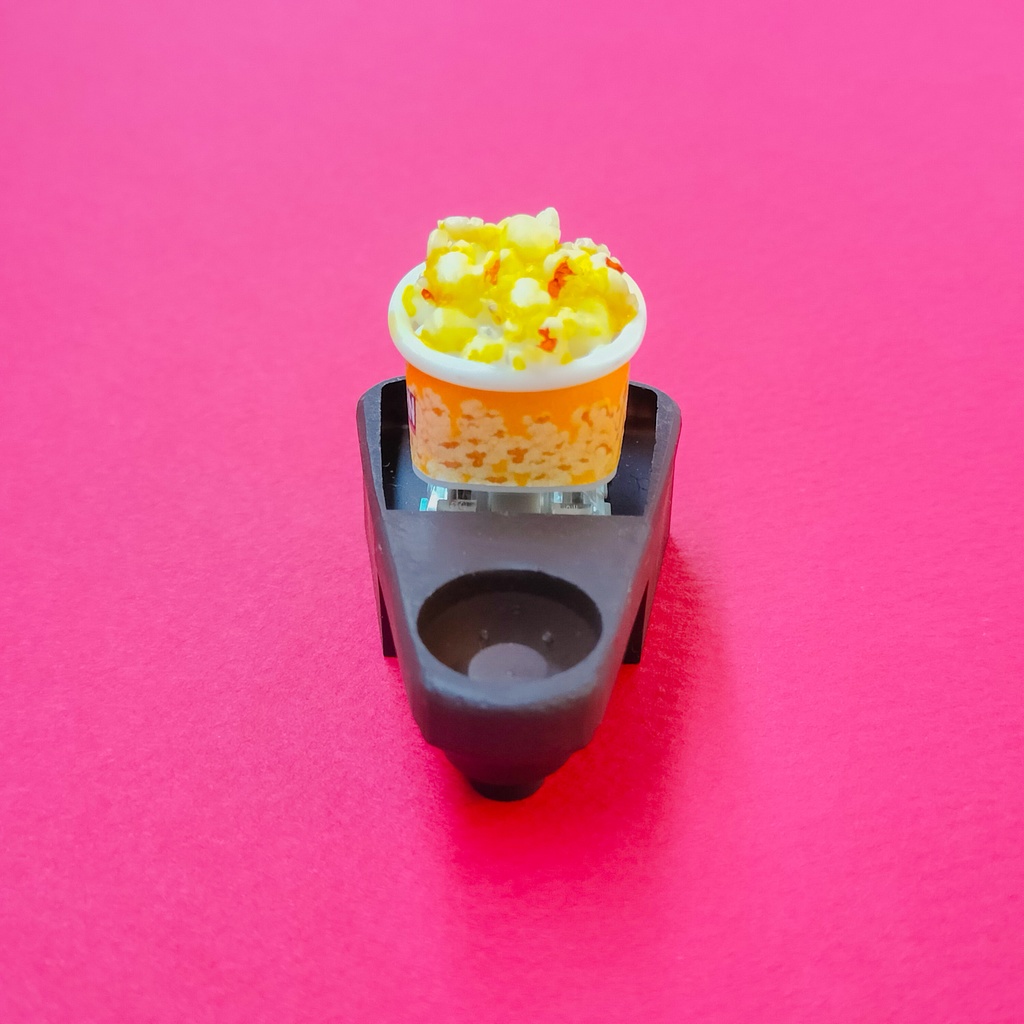 ごつごつ触感がクセになる、映画館気分ポップコーンのキーキャップ