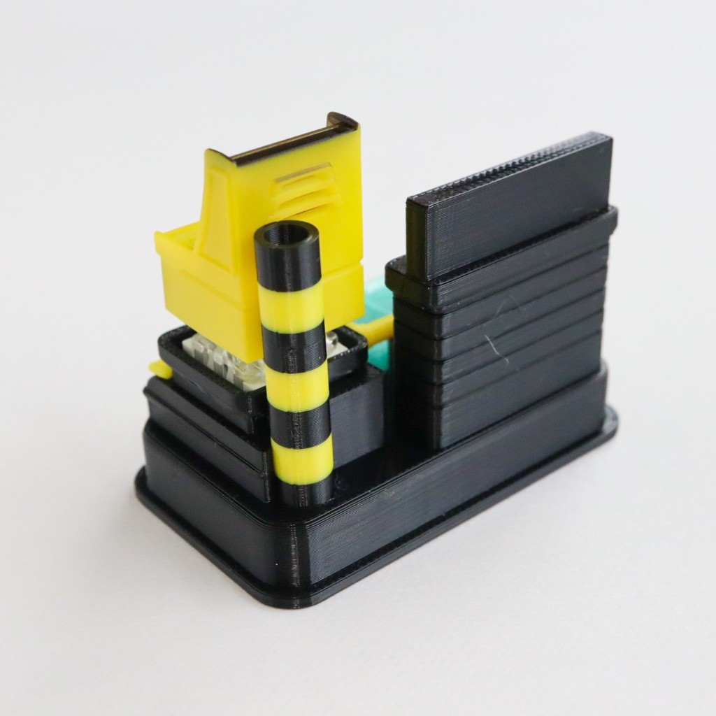 画面が光る!机上の小さなアーケードゲーム機のキーキャップ