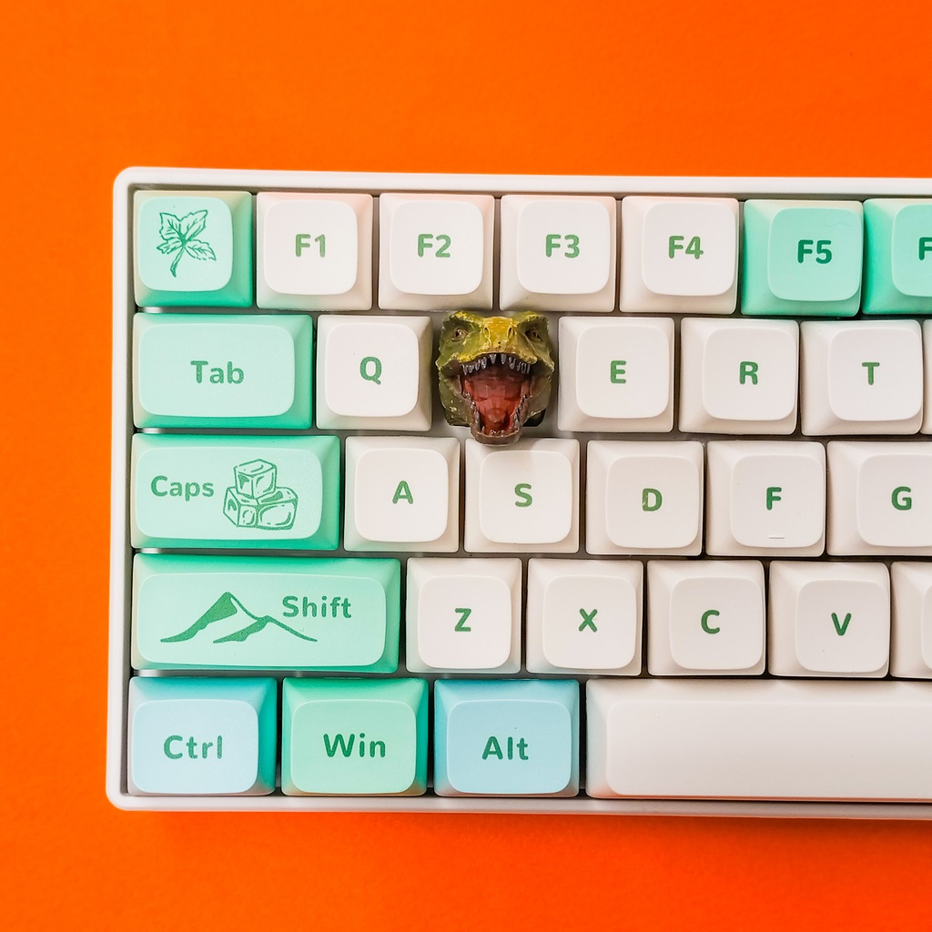 押すたびに噛まれそう…かわいい恐怖のティラノサウルスなキーキャップ