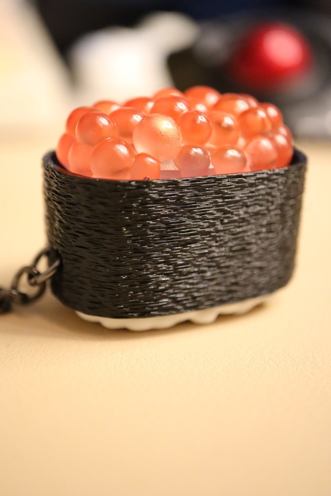 押せる!ぷちぷちいくら軍艦クリッカーキーホルダー