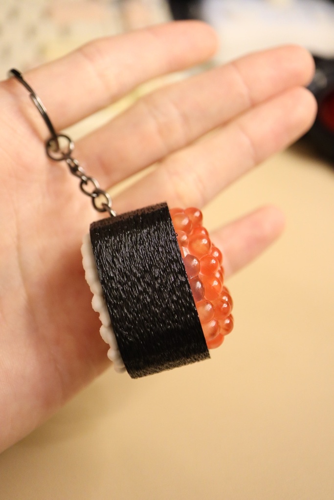 押せる!ぷちぷちいくら軍艦クリッカーキーホルダー