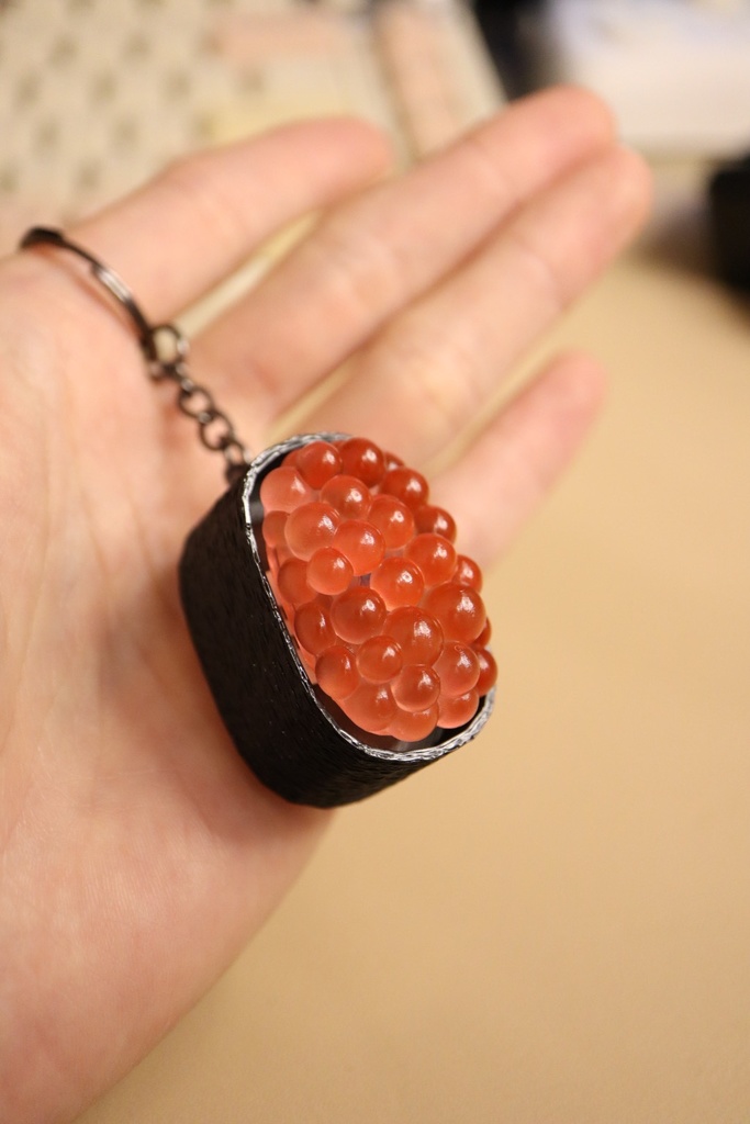 押せる!ぷちぷちいくら軍艦クリッカーキーホルダー