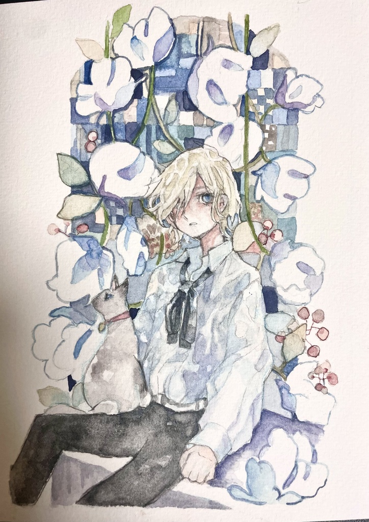 曇色の猫 Ｂ6サイズ原画