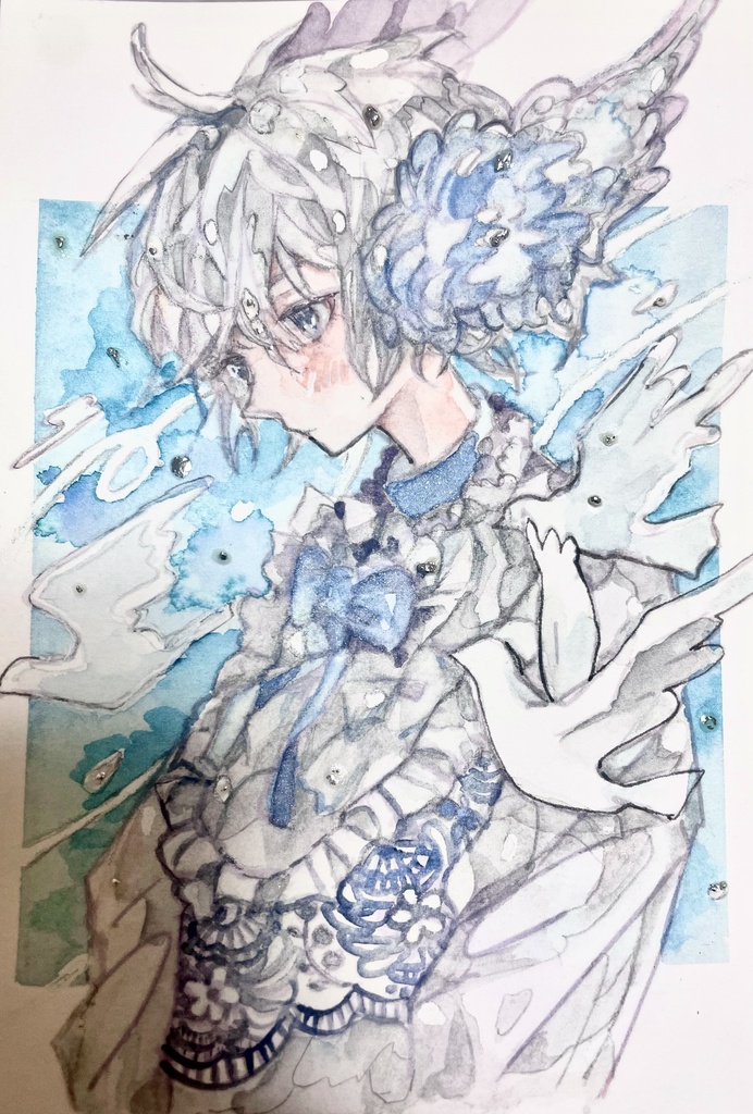 羽人　　ハガキサイズ原画