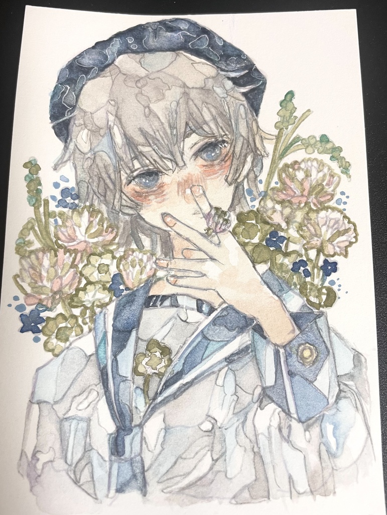 ハガキサイズ原画 白詰