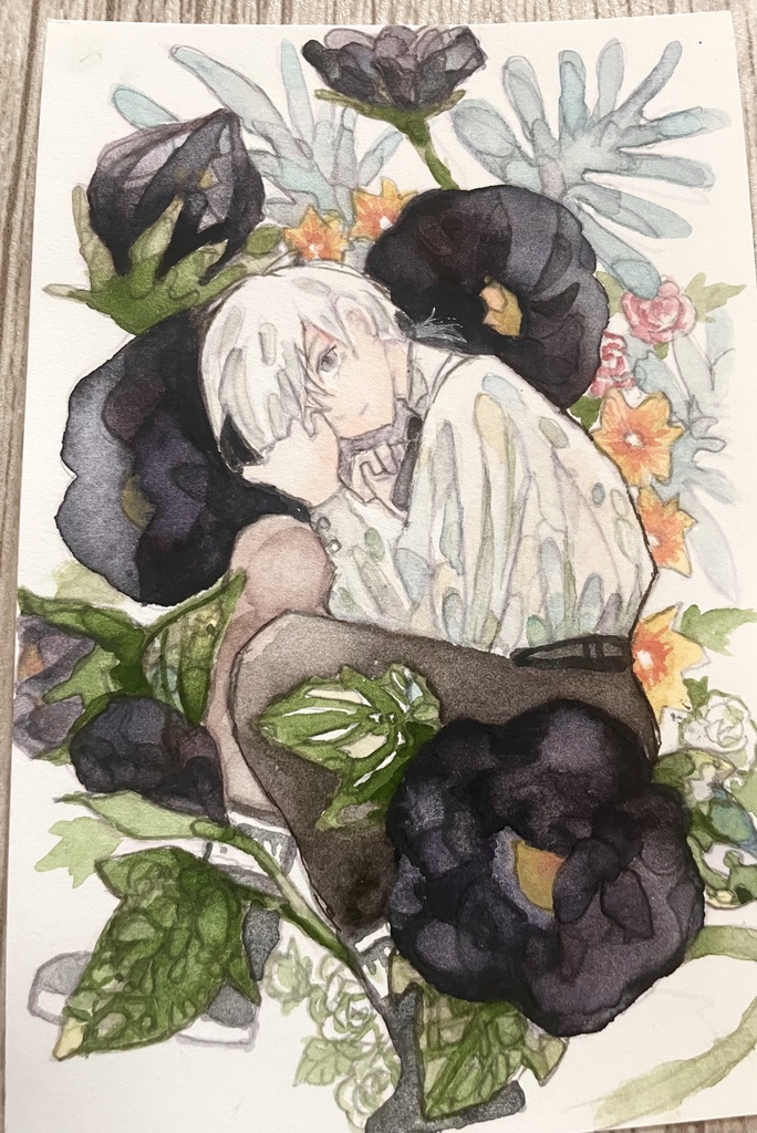 ハガキサイズ原画  薫