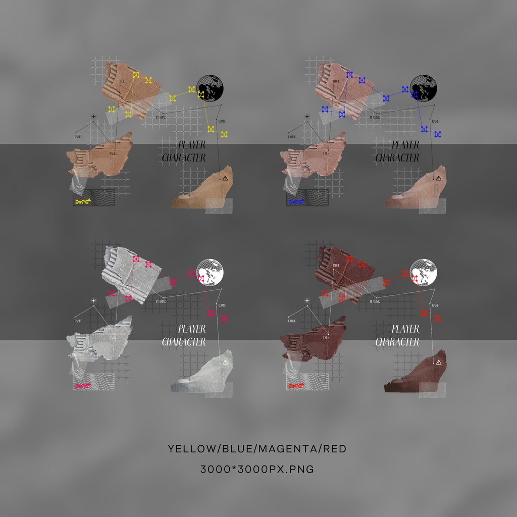 TRPG部屋素材【紙線】