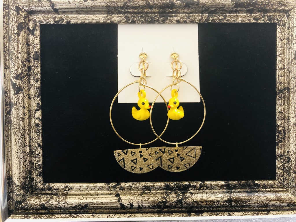 アヒルゆらゆらイヤリング