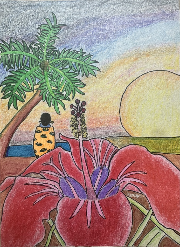 南の海に夕陽浴びに／夏風