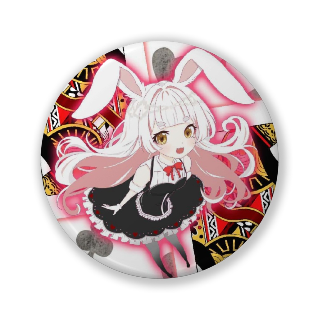 うさみみしろや缶バッジ(ブリキ)