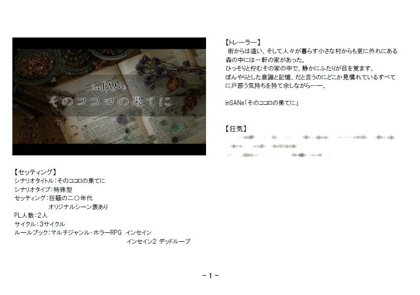 【inSANe】そのココロの果てに