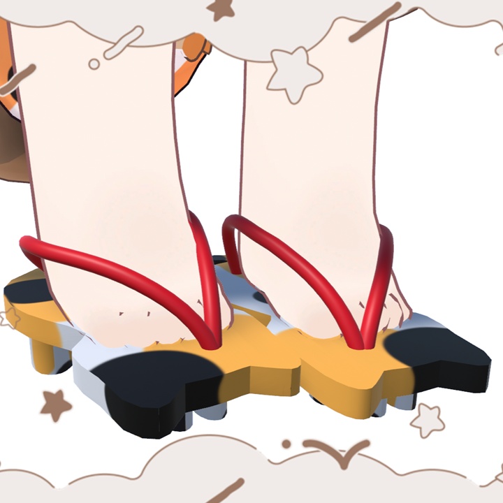 【まめふれんず対応】にくきゅう猫下駄