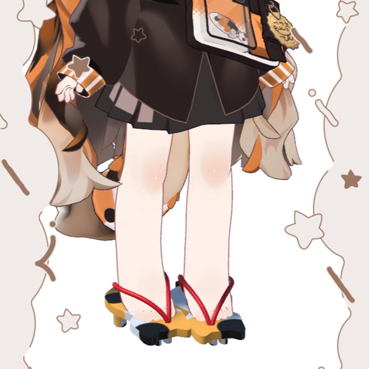 【まめふれんず対応】にくきゅう猫下駄