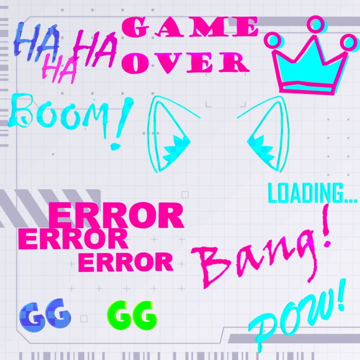 【✨600円→400円✨】動く!グリッチヘアアクセ