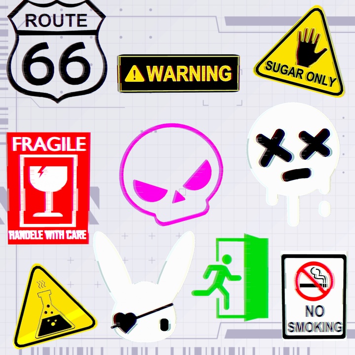 動く!グリッチ標識アクセ Vol.2