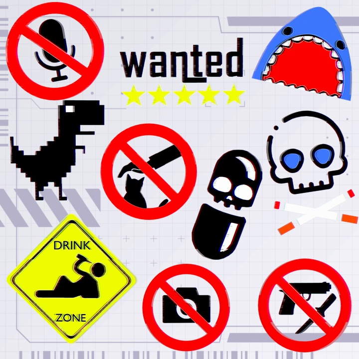 【✨600円→400円✨】動く!グリッチ標識アクセ Vol.3