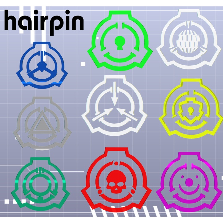 SCP機密指定アクセサリー【ヘアピン&アクセスカード】