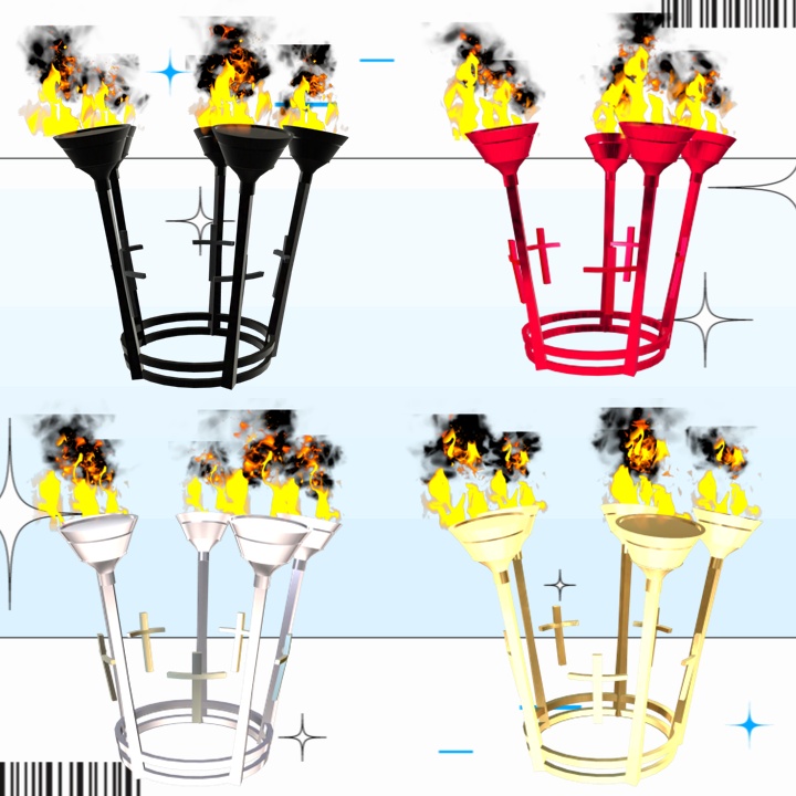 【動く!】ロウソク王冠【4Color】