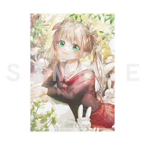 A4クリアファイル「🐰🍀✨」イラスト版