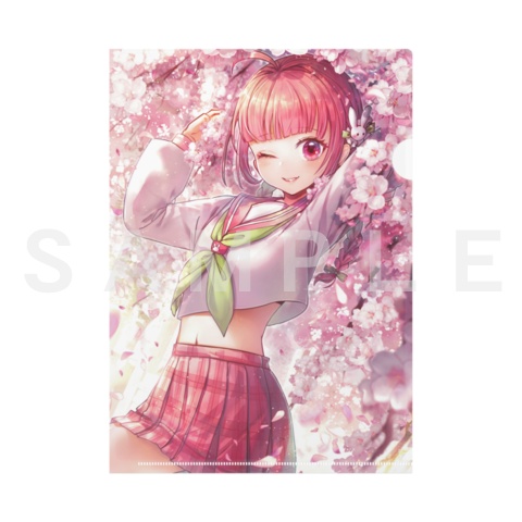 A4クリアファイル「🌸✨🌞」イラスト版