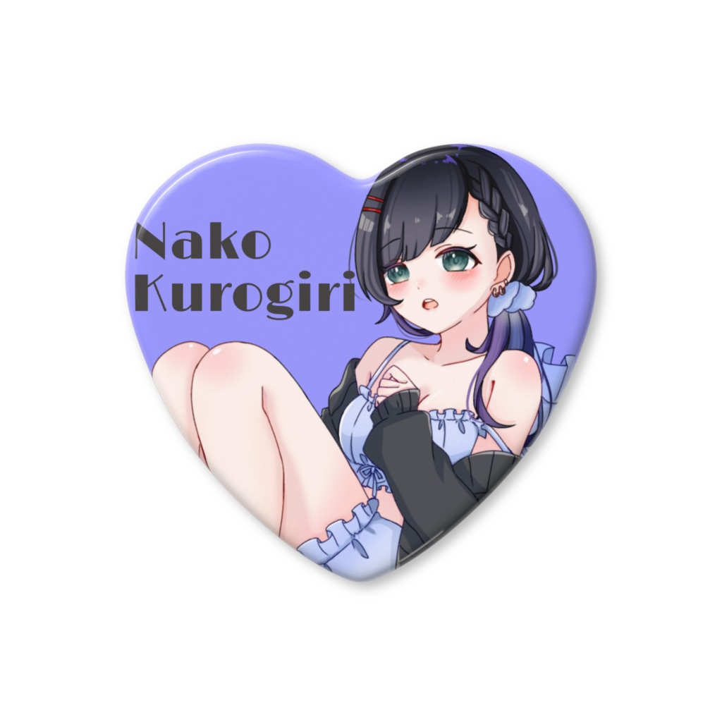 ハート缶バッジ  B