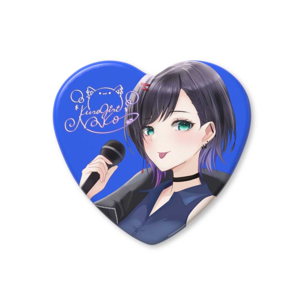 ハート缶バッジ A