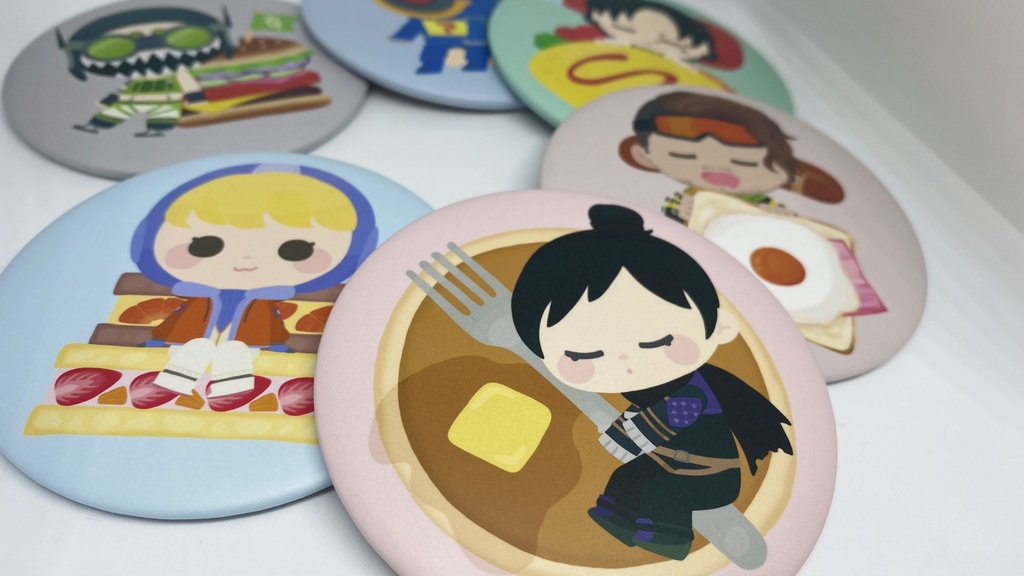 もぐもぐれじぇんずマット缶バッジ