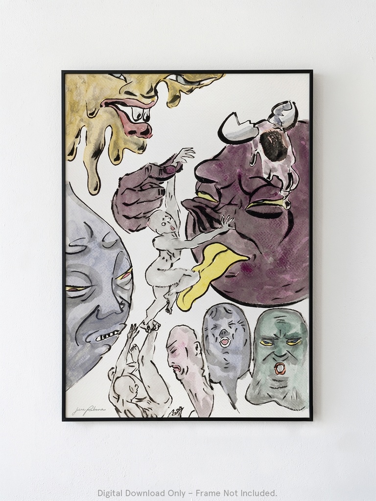 Grotesque Faces | Printable Poster