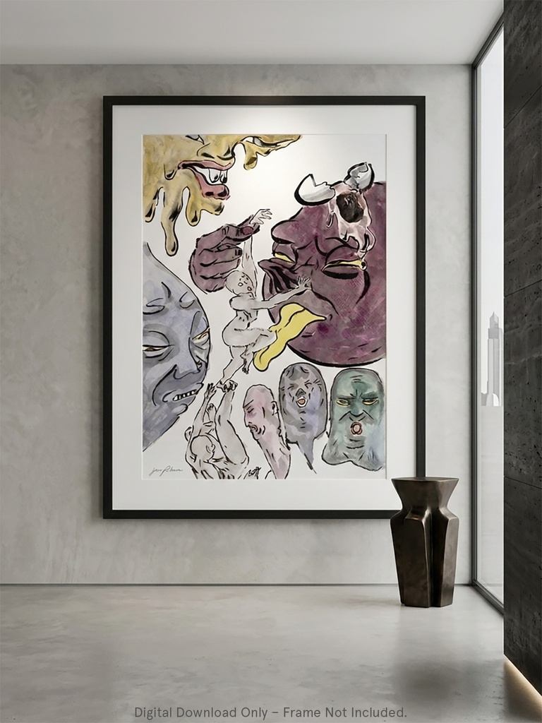 Grotesque Faces | Printable Poster