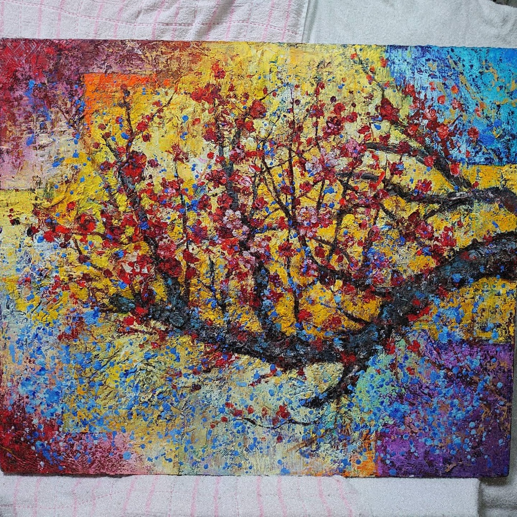 油絵 梅