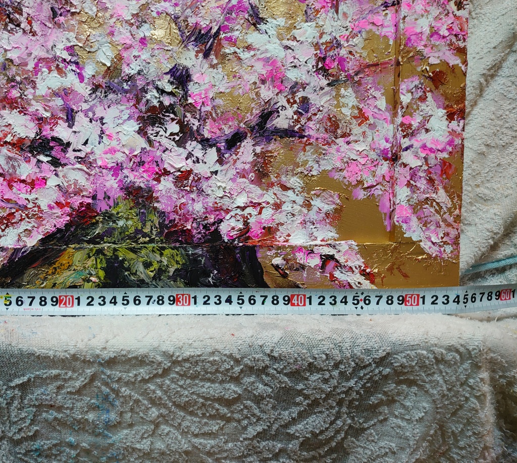 油絵 大桜