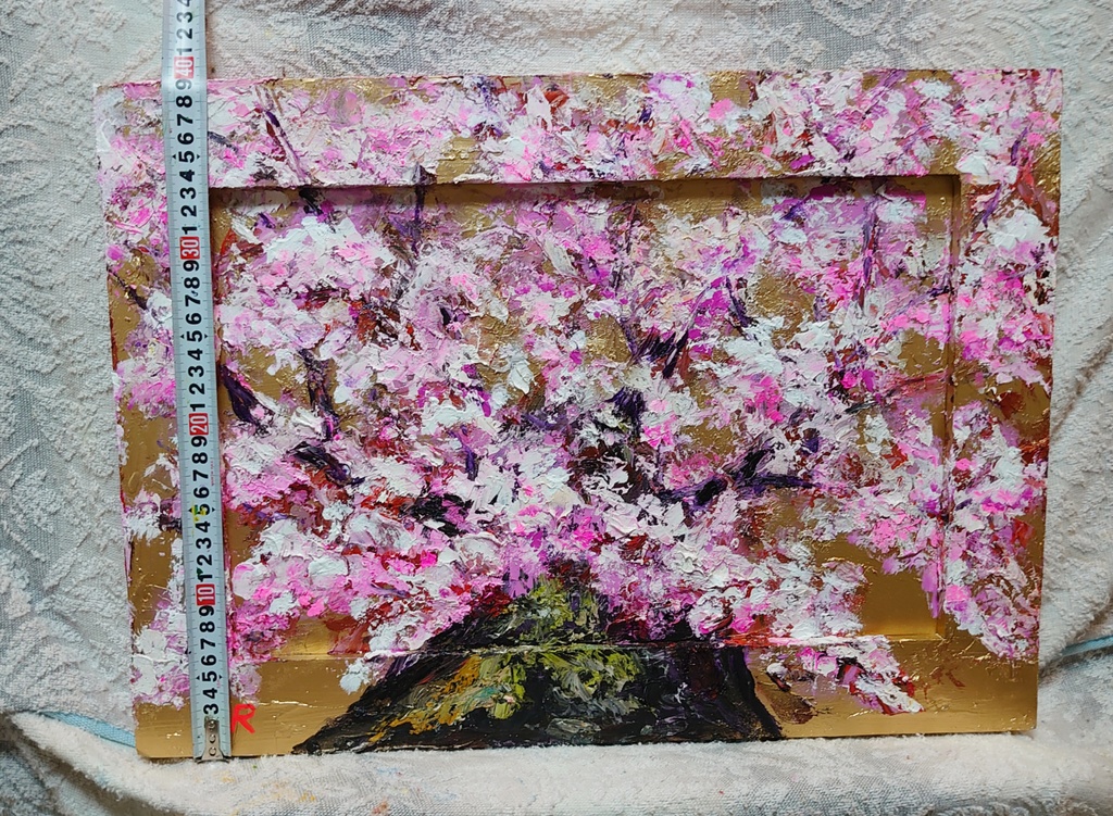 油絵 大桜