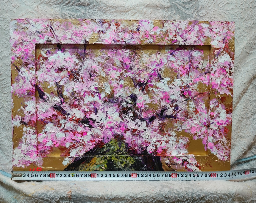 油絵 大桜