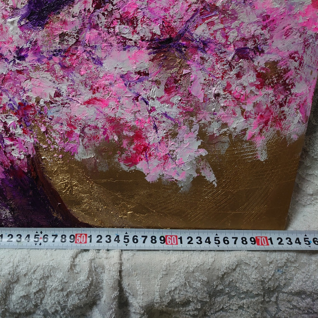油絵 桜大樹