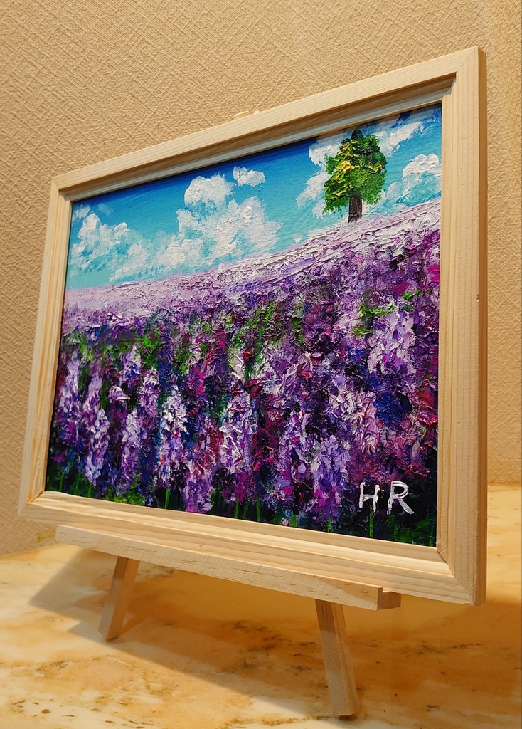 油絵 ラベンダー畑の一本木 - arashi1783 - BOOTH
