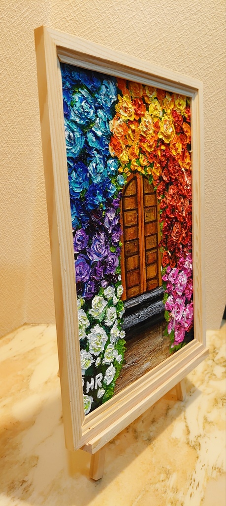 油絵 薔薇の扉