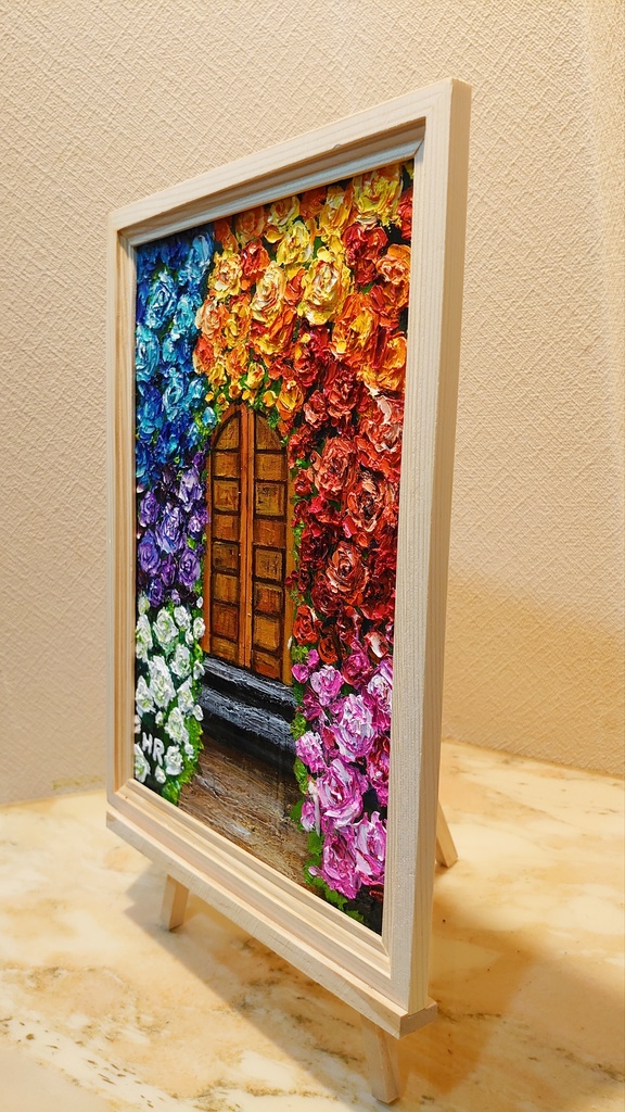 油絵 薔薇の扉