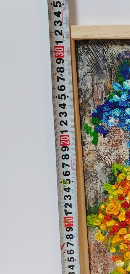 油絵 ベランダの薔薇