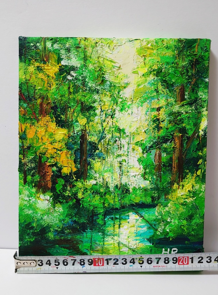 油絵 Ｆ３ 「 森の家」 - 絵画/タペストリ