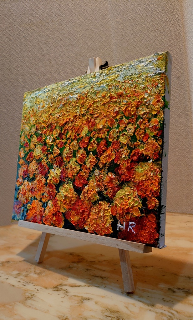 油絵 マリーゴールド