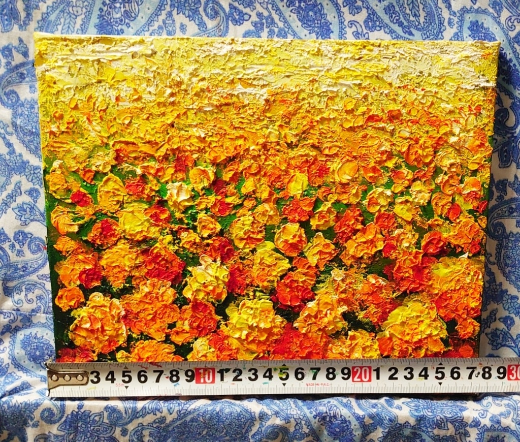 油絵 マリーゴールド