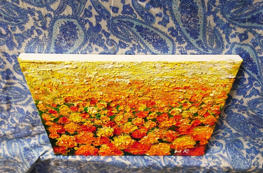 油絵 マリーゴールド