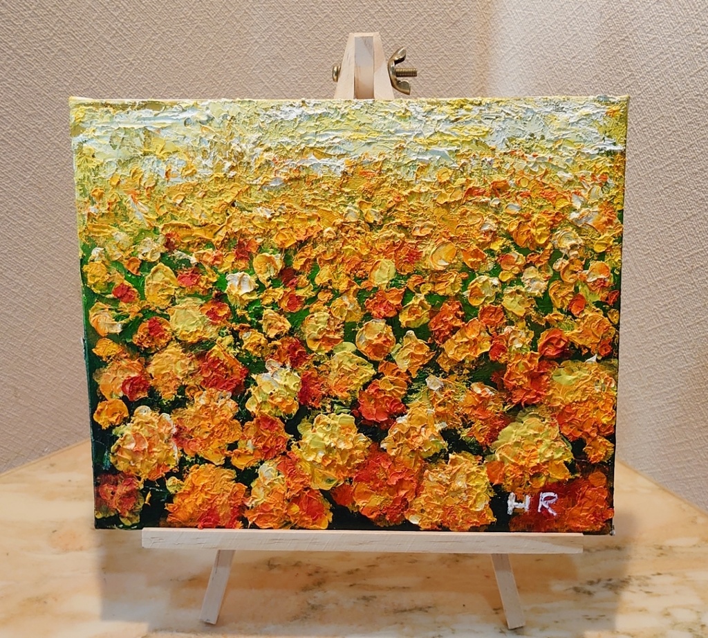 油絵 マリーゴールド