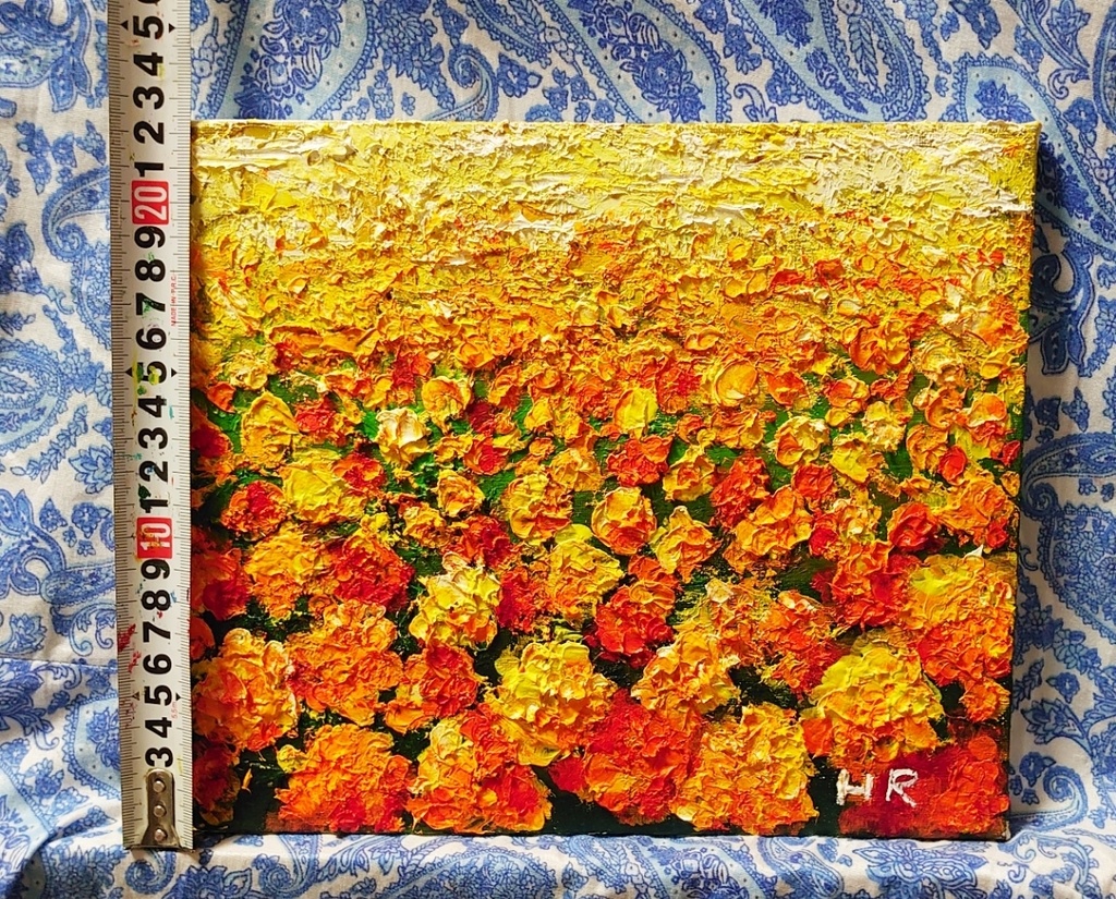 油絵 マリーゴールド