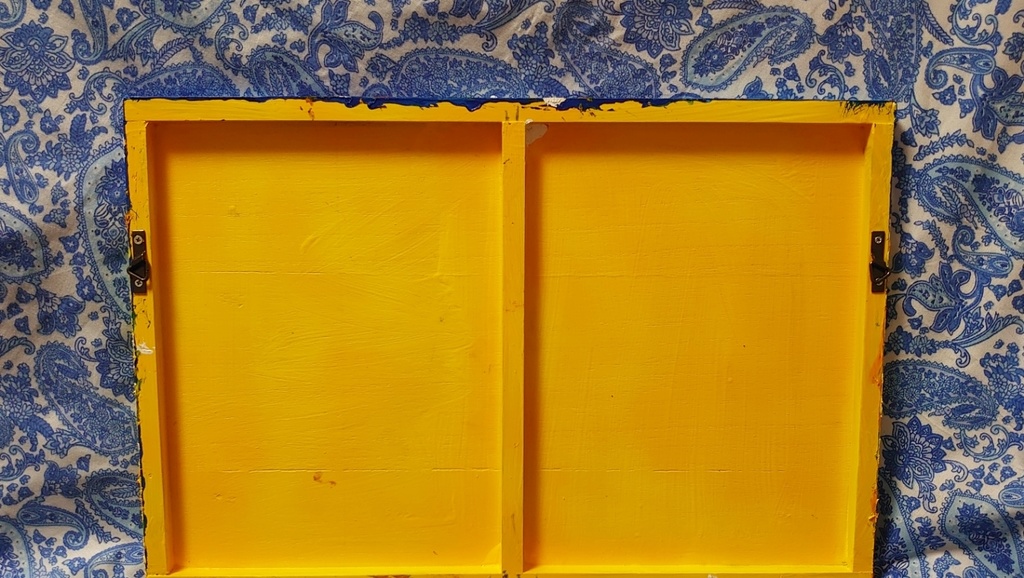 油絵 菜の花の道