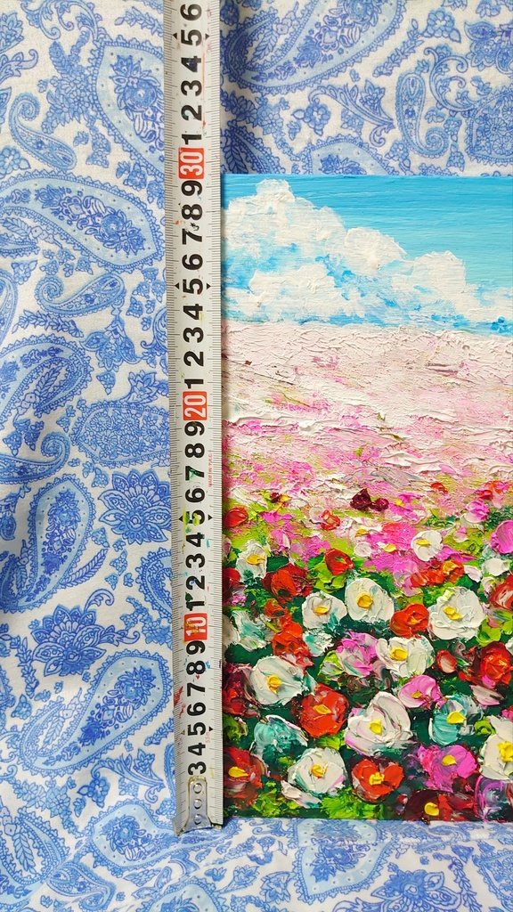 油絵 花畑