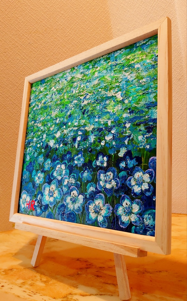 油絵 ネモフィラ畑 - arashi1783 - BOOTH